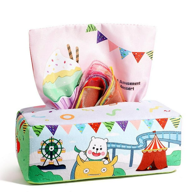 Julam Tissue Toy for Babies Magic Tissue Box Babies Toys Educational Preschool Learning Toys