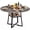 Grey, variant on Gymax Round Dining Table for 4-6 47.5'' Dining Room Table w/Storage Shelf & Metal Legs Black