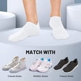 thumbnail image 5 of 6 Pairs No Show Socks for Men,Mens Low Cut Invisible Ankle Socks,Non Slip Cotton Casual Sneaker Trainer Socks with Arch Support(7-13), 5 of 8
