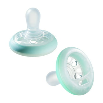 Tommee Tippee -like Pacifier Night, Glow in the Dark | 0-6m, 2 Pack | Includes Sterilizer Box
