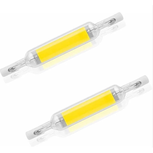 Queilt Lot de 2 Ampoules LED 10W R7S 78mm 220V Dimmables Blanc Froid 6000-6500K 100W Halogène J78 Remplacement, Tube de Base R7S Double Extrémité, Angle de Faisceau 360, Économie d'Énergie