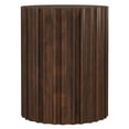 thumbnail image 5 of Rolf 16 inch Wide Solid Mango Boho Contemporary End Table in Walnut Brown, Assembled, 5 of 9