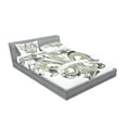 thumbnail image 2 of Ambesonne Floral Fitted Sheet & Pillow Sham Set, Eagle Emblem Victorian, Full, Tan White, 2 of 2