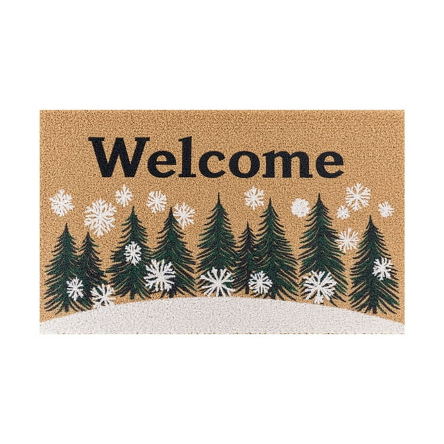 Festive Christmas Doormat Non Indoor/Outdoor Holiday Rug For Home Decoration Extra Thick Blanket Lap Blankets And Throws Cookie Throw Blanket Colorful Knit Blanket Knitted Blanket Throw
