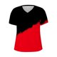 thumbnail image 4 of Fiudx Ofertas de La Semana Blusas Informales de Manga Corta con Cuello En V y Estampado a La Moda para Mujer, 4 of 4