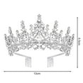 thumbnail image 6 of Callipe Bridal Crown Tiara Princess Queen Fairy Bridal Headpiece Wedding Crown Alloy Rhinestone Birthday Party Prom Gift, 6 of 8