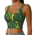 thumbnail image 2 of Naloa Cactus 1 Sports Bras for Women, High Support Bra with Removable Pads, Comfortable - Large, 2 of 9