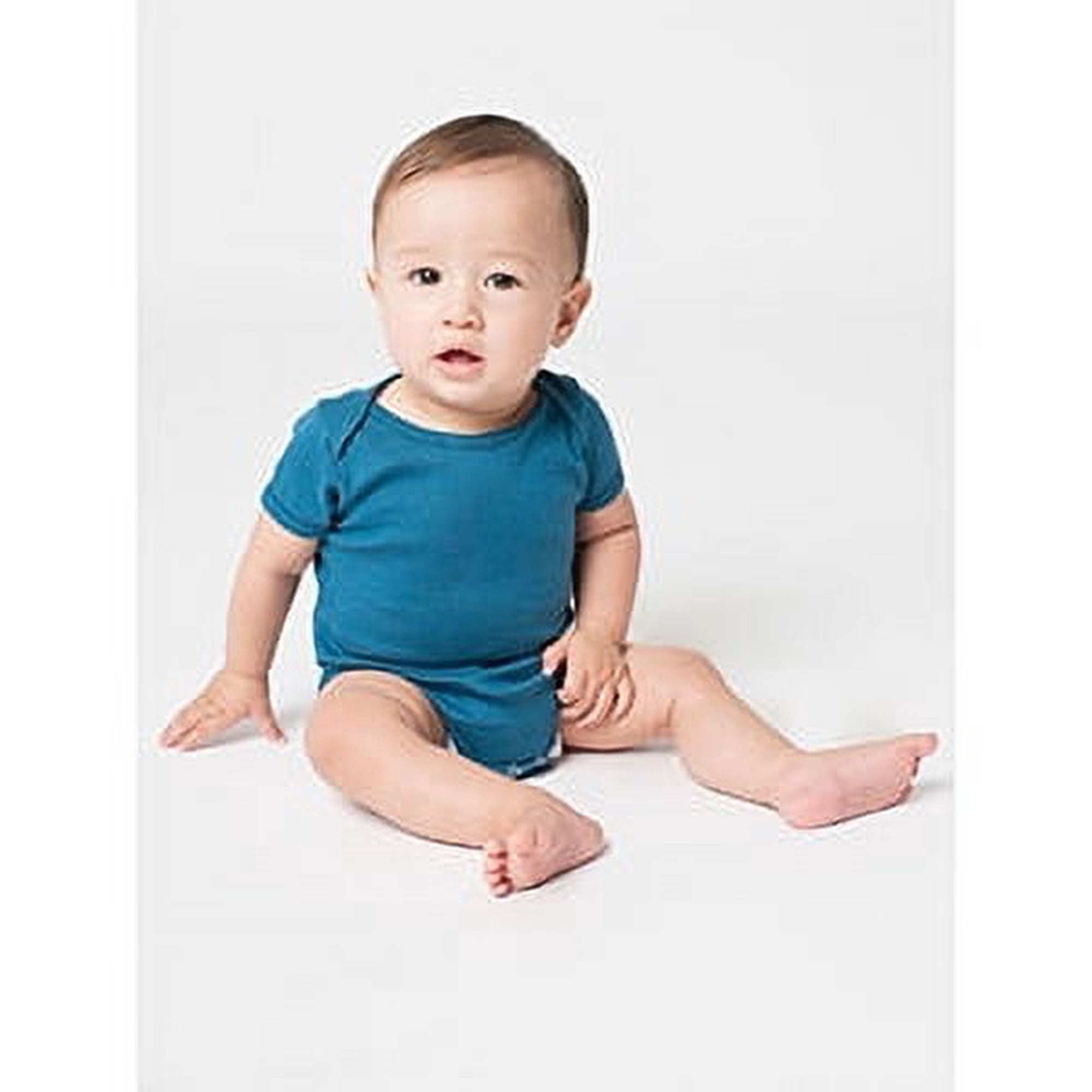 American Apparel Organic Baby Short-Sleeve One-Piece, Galaxy Blue, 12-18 Months