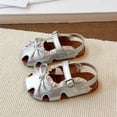 thumbnail image 2 of Zshosam Baby Sandals Girls Girls Platform Sandals with Adjustable Ankle Strap Size 8,(Silver Toddler 8), 2 of 8