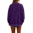 thumbnail image 4 of Women Colorblock Polka Dot Oversized Sweatshirt Y2k Drop Shoulder Long SLeeve Crewneck Casual Loose Fall Pullover Tops, 4 of 4