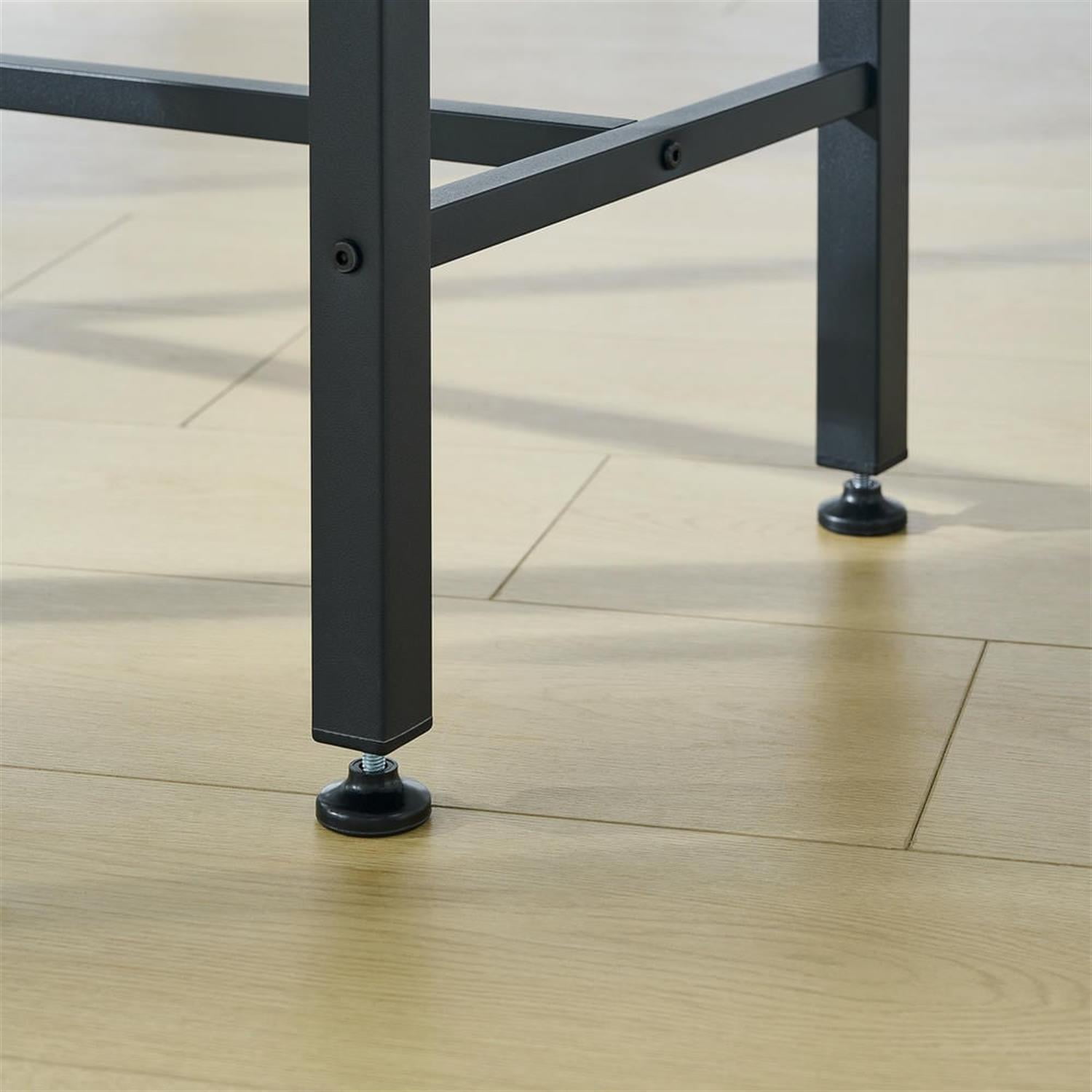 Demi Bonn 3-Piece Dining Table Set with 2 Upholstered Bar Chairs and Storage,dustrial Kitchen Bar Table Furniture Sets for Dining Room, Apartment, Brown