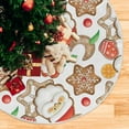 thumbnail image 5 of FMSHPON Adorable Christmas Ginderbread Xmas Christmas Tree Skirt Stand Mat for Holiday Party Decoration Indoor Outdoor 48 inches, 5 of 6