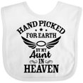 thumbnail image 3 of Inktastic Handpicked for Earth by My Aunt in Heaven with Angel Wings Boys or Girls Baby Bib, 3 of 4