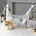 thumbnail image 7 of 2 Pack Christmas Gnomes Decorations ,Santa Claus Ornaments ,Gnome Christmas Decor Indoor Santa Tomte ( Gold Silver A Pairs - 11 Inches), 7 of 7
