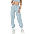 thumbnail image 2 of Seyurigaoka Womens Casual Loose Joggers Trousers Elastic Mid Waist Sports Running Pants Solid Color Workout Fitness Street Sweatpants, 2 of 5