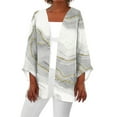 thumbnail image 2 of OUSITAID Cardigan pour Femmes Mode Décontractée Rétro Imprimé Léger Longueur Moyenne Veste Cardigan Noir L, 2 of 6