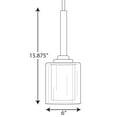 thumbnail image 2 of Kene Collection One-Light Graphite Clear Glass Craftsman Pendant Light, 2 of 2