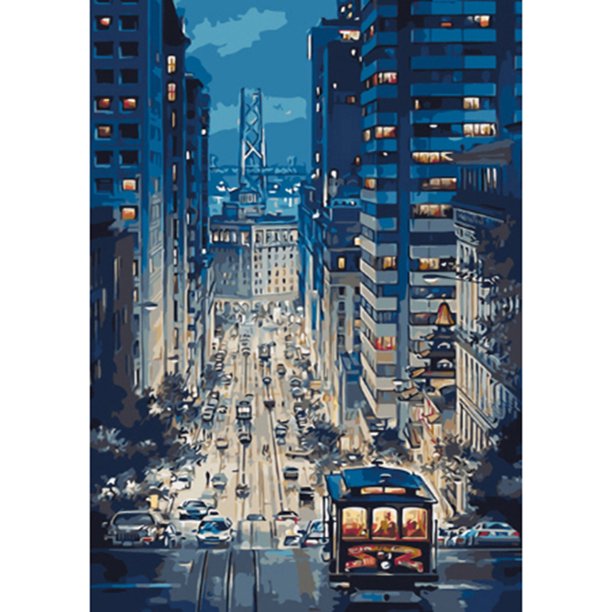 Diamond Painting (DE1277) Street 5D DIY Square Cross Stitch Craft (L1034) 20X30cm Hugtrwg Para estrenar