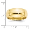 thumbnail image 3 of 10k Yellow Gold Solid Polished Lightweight 8mm Standard Comfort-Fit Band Size 7.5 Ring Ring for Women and Men, 3 of 3
