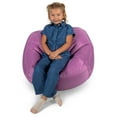 thumbnail image 2 of Big Joe Classic Bean Bag Chair for Kids Bedroom and Reading Nook, Easy-Clean Radiant Orchid, Durable Nylon Polyester Blend, 2 feet Refillable, 2 of 10