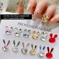 thumbnail image 3 of dianhelloya Nail Art Supplies 6Pcs Nail Art Decor Shining Non-falling Three-dimensional Faux Crystal DIY Gloss Nail Patchwork Bunny Nail Rhinestones Manicure Store Supply, 3 of 7