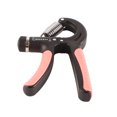 thumbnail image 4 of 2 piezas de ejercitador de músculos de mano, agarre ajustable, entrenador de fuerza de muñeca contable, portátil, forma de R, resorte de acero, negro y rojo, 4 of 12