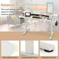 thumbnail image 4 of Costway 63" x 24" Electric Standing Desk with 2 Drawers Monitor Stand Storage Shelf White, 4 of 9