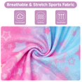 thumbnail image 4 of Gymnastics Leotards for Girls Cross Back,Long Sleeve Sparkly Dance Biketards with Shorts Ballet Outfit for 3-12 Years, 4 of 10