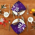 thumbnail image 4 of Bestwell 1 pcs Mardi Gras Cloth Napkins , Oversized Washable Reusable Polyester Dinner Table Napkins for Family, Restaurant, Party Decor, 20" x20", 4 of 7