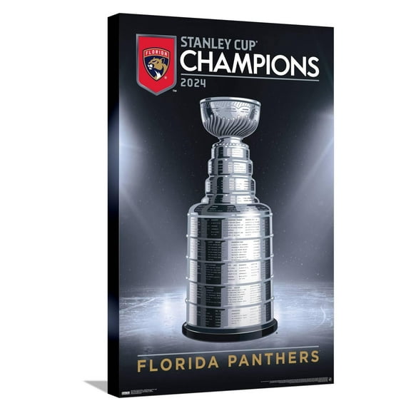 NHL Florida Panthers - 2024 Stanley Cup Team Logo Canvas Wall Poster, 14.725" x 22.375"