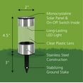 thumbnail image 5 of Mainstays Stainless Steel Solar Powered Mini Bollard Path Light, 5 of 8