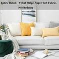 thumbnail image 3 of IMMEKEY Pillow Cover Set of 2 Plush Striped Corduroy Velvet Throw Pillows , 20x20 inch, Sunflower Yellow, 3 of 7