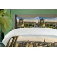 thumbnail image 4 of Ambesonne Cityscape Duvet Cover Sets, Edinburgh Aerial View, 2-Queen, Fern Green Blue Tan, 4 of 7