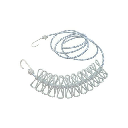 

danNing Windproof Outdoor Clothesline Hanger Travel Laundry Drying Rope with 12 Clips