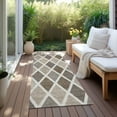 thumbnail image 6 of Addison Rugs Chantille Indoor/Outdoor Transitional Diamonds Beige Washable Runner Rug, 2'3" x 7'6", 6 of 6