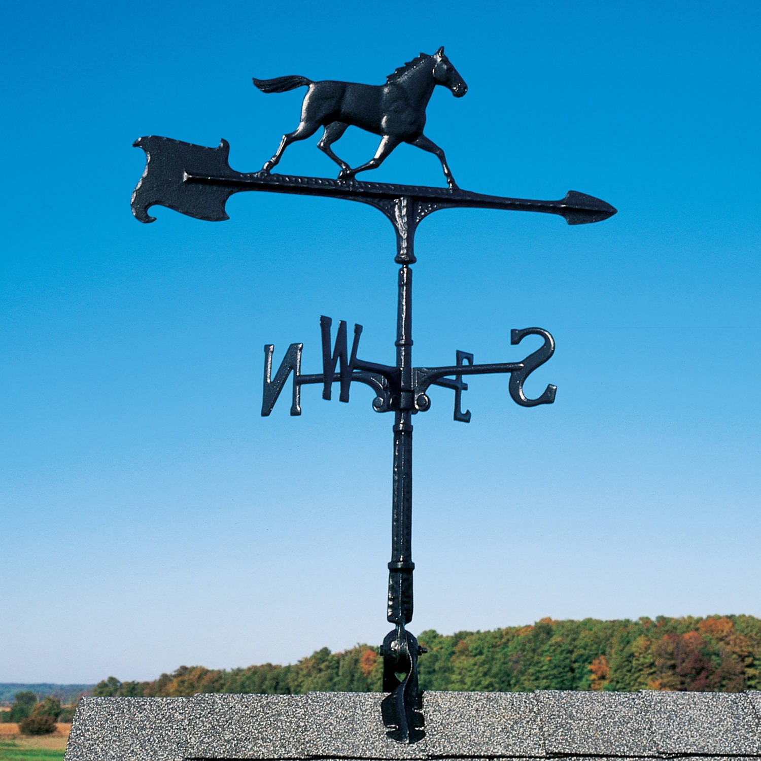 30 Horse Accent Weathervane, Black by
