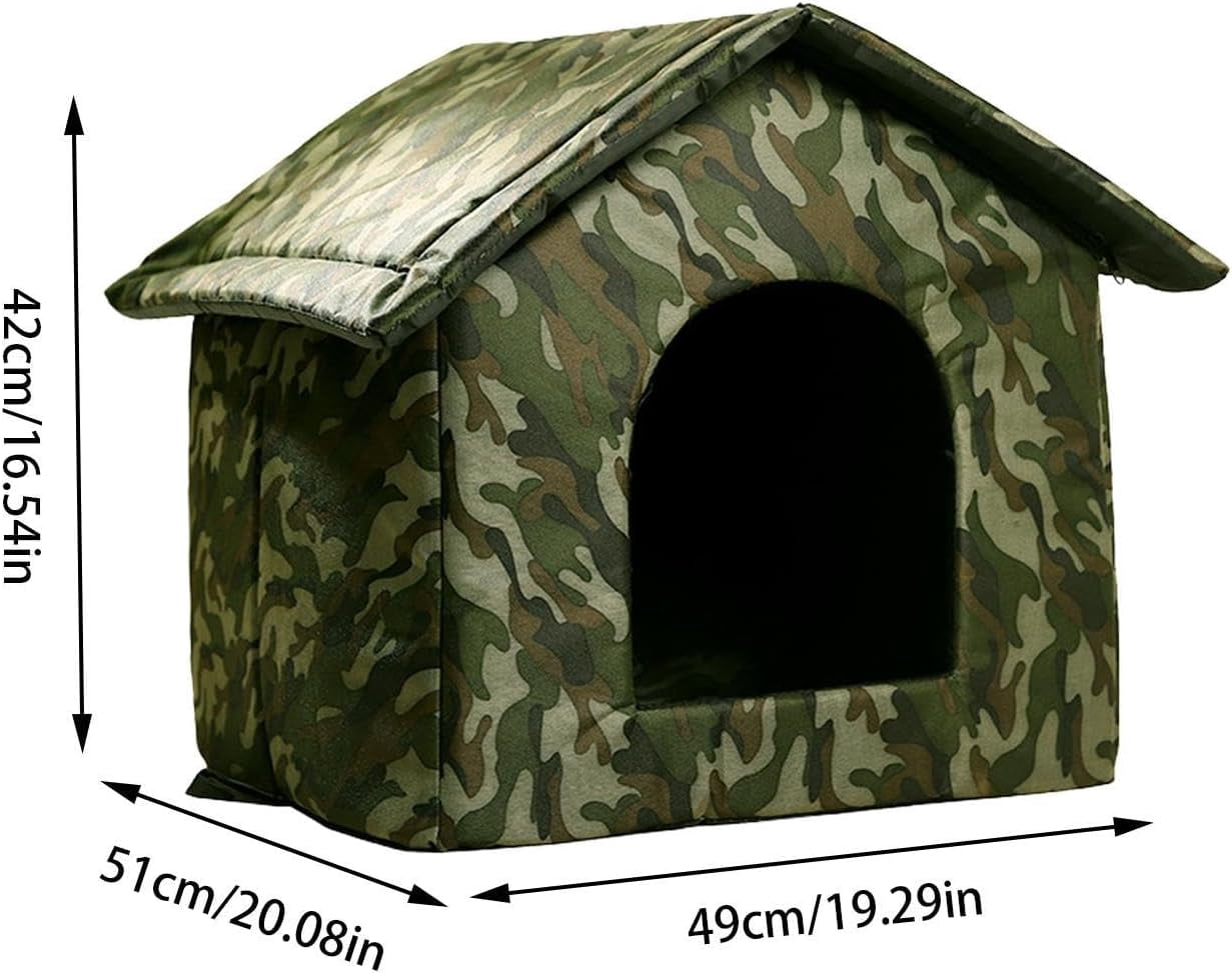 Lightweight Dog Bed – Folding Cat House, Canvas Pet Bed for Small Pets, Indoor Outdoor Use for Backyard, Camping, Beach