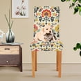 thumbnail image 4 of Yayeee 4 Pack Dining Chair Covers Stretch Parson Chairs Slipcovers Seat Protector, Beige Floral, 4 of 6