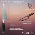 thumbnail image 2 of Cuchillo de chef alemán Torofilo de acero, 2 of 2