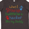 thumbnail image 4 of Inktastic Hacker Like Daddy Boys or Girls Toddler T-Shirt, 4 of 5