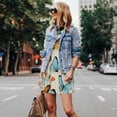 thumbnail image 4 of Lsque Butterflies Pattern Summer Dresses for Women – Sleeveless T-Shirt Swing Sundress, Perfect for the Beach and Casual Days, 4 of 7