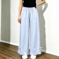 thumbnail image 5 of Lmnyox Wide Leg Pants for Girls Fashion Cute Baggy High Waist Trousers Lightweight Solid Color Workout Pants, 5 of 8
