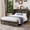 Gray, variant on Queen Size Murphy Bed with Charging Station, Foldable Wall Bedframe with 1 Storage Drawer, Wooden Murphy Bed Cabinet for Guest Room Home Office, White