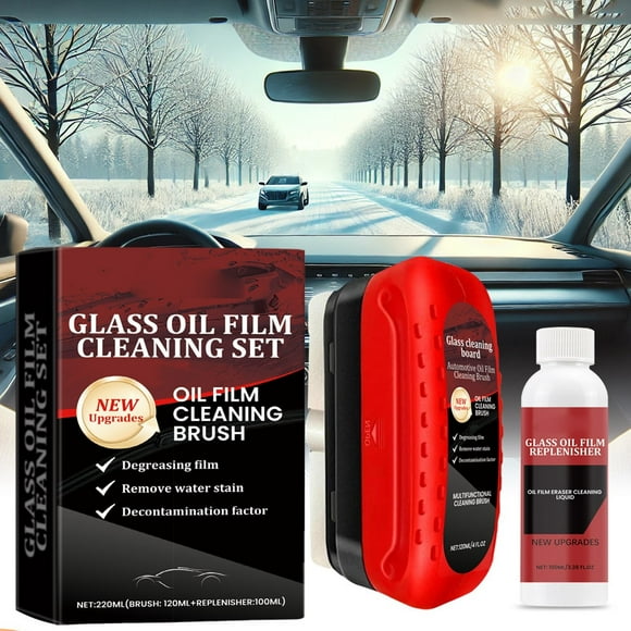 Glass Cleaning Board Set New Upgrades Automotive Oil Film Cleaning Brush Set Universal Glass Cleaning Wipe Board Rain Fog Cleaning Glass Brush With Improves Visibility Car Protector for Hail