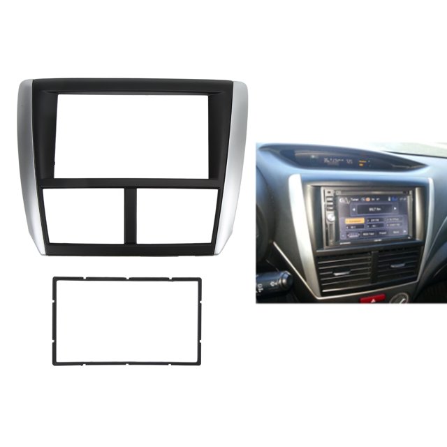 Façade de Radio Stéréo Auto, Garniture de Navigation GPS Ajustement Sans Couture Robuste Remplacement Anti-Âge Double Din pour 2007-2012 pour Modification