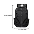 thumbnail image 2 of CRAFTHROU Back to School 1Pc Storage Bag with Side Charging Port Polyester Black Travel Backpack, 2 of 8