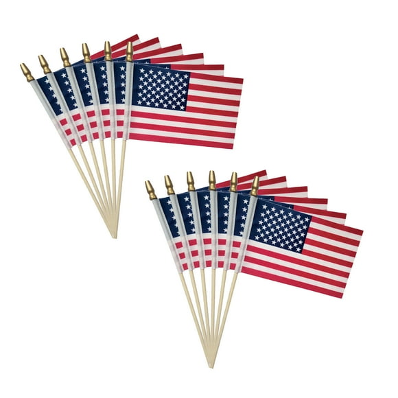 TechWave 12PC Hand Cranked Flag Party Dress Up Accessories Countries Flags Decoration Rainbow Flags Small Flag Pole Portable Flag Pole Holder Commonwealth of Nations Flag Color Guard Flag And Pole Set