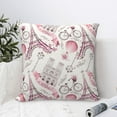 thumbnail image 4 of Honeii Romantic Travel In Paris Print Throw Pillow, Square Decorative Pillow Forms Soft Fluffy Plump Pillow Decorative Pillow Inserts,Couch Pillows-18"x18", 4 of 7