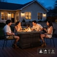 thumbnail image 5 of AstrPthylx 44-Inch Propane Fire Pit Table, Steel Gas Fire Feature with Iron Lid, Glass Rock, Rain Cover & Wind Guard for Patio, Backyard, Deck-Gray, 5 of 6