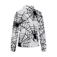thumbnail image 5 of CLOISE Halloween Blouses for Women Funny Halloween Cobweb Print Shirts Long Sleeve Lapel Blouses Button Down Dressy Casual Loose Oversized Tees Boo Holiday Clothes Winter Gift, 5 of 5